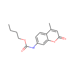 CCCCOC(=O)Nc1ccc2c(C)cc(=O)oc2c1 ZINC000004122482