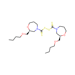 CCCCOC[C@@H]1CN(C(=S)SSC(=S)N2CCCO[C@@H](COCCCC)C2)CCCO1 ZINC001772602680