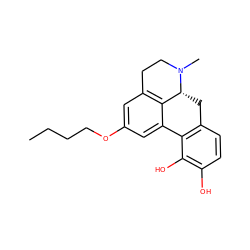 CCCCOc1cc2c3c(c1)-c1c(ccc(O)c1O)C[C@H]3N(C)CC2 ZINC000040835949