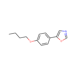 CCCCOc1ccc(-c2cnco2)cc1 ZINC000013530183