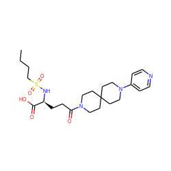 CCCCS(=O)(=O)N[C@@H](CCC(=O)N1CCC2(CC1)CCN(c1ccncc1)CC2)C(=O)O ZINC000028756657