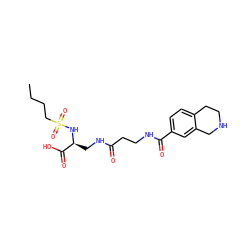 CCCCS(=O)(=O)N[C@@H](CNC(=O)CCNC(=O)c1ccc2c(c1)CNCC2)C(=O)O ZINC000473112501