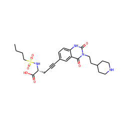 CCCCS(=O)(=O)N[C@H](CC#Cc1ccc2[nH]c(=O)n(CCC3CCNCC3)c(=O)c2c1)C(=O)O ZINC000001540138