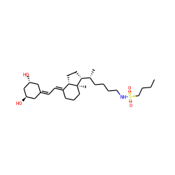 CCCCS(=O)(=O)NCCCC[C@@H](C)[C@H]1CC[C@H]2/C(=C/C=C3C[C@@H](O)C[C@H](O)C3)CCC[C@@]21C ZINC000049803447