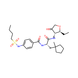 CCCCS(=O)(=O)Nc1ccc(C(=O)N[C@@H](CC2(C)CCCC2)C(=O)N[C@@H]2C(=O)CO[C@H]2CC)cc1 ZINC000040936086