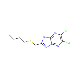 CCCCSCc1nc2nc(Cl)c(Cl)nc2[nH]1 ZINC000022912010