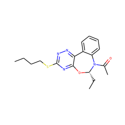 CCCCSc1nnc2c(n1)O[C@@H](CC)N(C(C)=O)c1ccccc1-2 ZINC000002488880