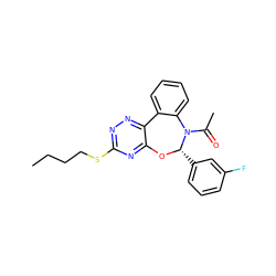 CCCCSc1nnc2c(n1)O[C@@H](c1cccc(F)c1)N(C(C)=O)c1ccccc1-2 ZINC000002094940