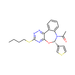 CCCCSc1nnc2c(n1)O[C@@H](c1ccsc1)N(C(C)=O)c1ccccc1-2 ZINC000002094564