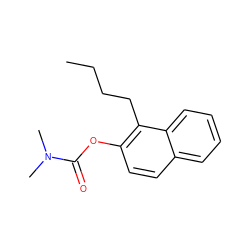 CCCCc1c(OC(=O)N(C)C)ccc2ccccc12 ZINC000084706328