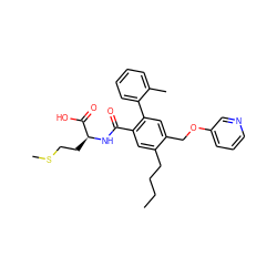 CCCCc1cc(C(=O)N[C@@H](CCSC)C(=O)O)c(-c2ccccc2C)cc1COc1cccnc1 ZINC000013800685