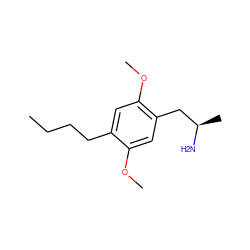 CCCCc1cc(OC)c(C[C@@H](C)N)cc1OC ZINC000013450472