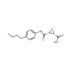 CCCCc1ccc(NC(=O)[C@@H]2O[C@@H]2C(N)=O)cc1 ZINC000299863908