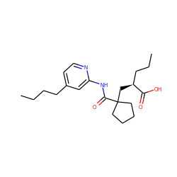 CCCCc1ccnc(NC(=O)C2(C[C@@H](CCC)C(=O)O)CCCC2)c1 ZINC000034803350