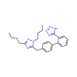 CCCCc1nc(Cc2ccc(-c3ccccc3-c3nnn[nH]3)cc2)n(CCCC)n1 ZINC000001533785