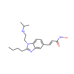 CCCCc1nc2cc(/C=C/C(=O)NO)ccc2n1CCNC(C)C ZINC000034987244