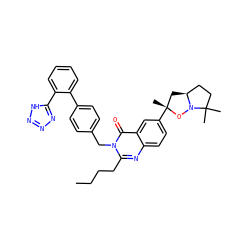CCCCc1nc2ccc([C@]3(C)C[C@H]4CCC(C)(C)N4O3)cc2c(=O)n1Cc1ccc(-c2ccccc2-c2nnn[nH]2)cc1 ZINC000029407174