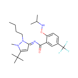 CCCCn1/c(=N/C(=O)c2cc(C(F)(F)F)ccc2ONC(C)C)cc(C(C)(C)C)n1C ZINC000113478009