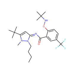 CCCCn1/c(=N\C(=O)c2cc(C(F)(F)F)ccc2ONC(C)(C)C)cc(C(C)(C)C)n1C ZINC000113479567