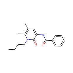 CCCCn1c(C)c(C)cc(NC(=O)c2ccccc2)c1=O ZINC000095605498