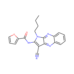 CCCCn1c(NC(=O)c2ccco2)c(C#N)c2nc3ccccc3nc21 ZINC000002351931