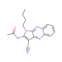 CCCCn1c(NC(C)=O)c(C#N)c2nc3ccccc3nc21 ZINC000002278187