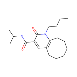 CCCCn1c2c(cc(C(=O)NC(C)C)c1=O)CCCCCC2 ZINC000096929215