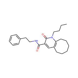 CCCCn1c2c(cc(C(=O)NCCc3ccccc3)c1=O)CCCCCC2 ZINC000001553380