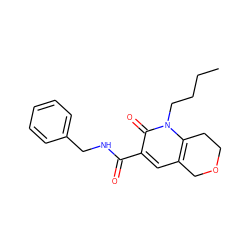 CCCCn1c2c(cc(C(=O)NCc3ccccc3)c1=O)COCC2 ZINC000096928372