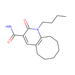 CCCCn1c2c(cc(C(N)=O)c1=O)CCCCCC2 ZINC000096929214