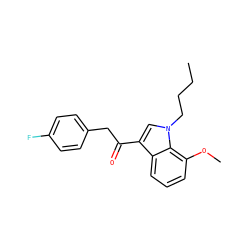 CCCCn1cc(C(=O)Cc2ccc(F)cc2)c2cccc(OC)c21 ZINC000096905992