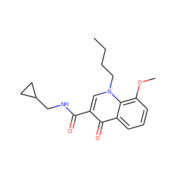 CCCCn1cc(C(=O)NCC2CC2)c(=O)c2cccc(OC)c21 ZINC000299858059