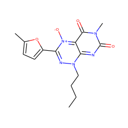 CCCCn1nc(-c2ccc(C)o2)[n+]([O-])c2c(=O)n(C)c(=O)nc1-2 ZINC000101274701