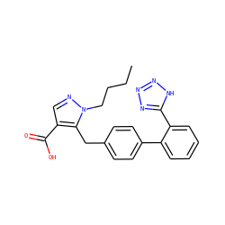 CCCCn1ncc(C(=O)O)c1Cc1ccc(-c2ccccc2-c2nnn[nH]2)cc1 ZINC000013760986