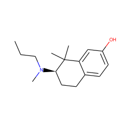 CCCN(C)[C@@H]1CCc2ccc(O)cc2C1(C)C ZINC000013583889