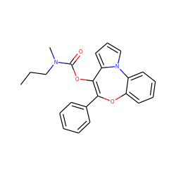 CCCN(C)C(=O)OC1=C(c2ccccc2)Oc2ccccc2-n2cccc21 ZINC000013491307