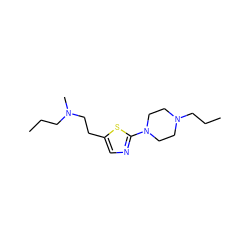 CCCN(C)CCc1cnc(N2CCN(CCC)CC2)s1 ZINC000040403856