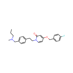 CCCN(C)Cc1ccc(CCn2ccc(OCc3ccc(F)cc3)cc2=O)cc1 ZINC000045288551