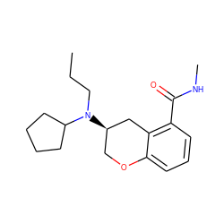 CCCN(C1CCCC1)[C@@H]1COc2cccc(C(=O)NC)c2C1 ZINC000013809336