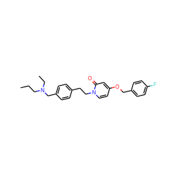 CCCN(CC)Cc1ccc(CCn2ccc(OCc3ccc(F)cc3)cc2=O)cc1 ZINC000045257659