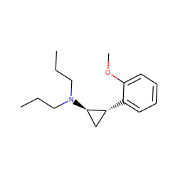 CCCN(CCC)[C@@H]1C[C@H]1c1ccccc1OC ZINC000013755513