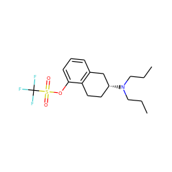 CCCN(CCC)[C@@H]1CCc2c(cccc2OS(=O)(=O)C(F)(F)F)C1 ZINC000036187799