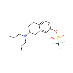 CCCN(CCC)[C@@H]1CCc2ccc(OS(=O)(=O)C(F)(F)F)cc2C1 ZINC000036187801