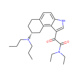 CCCN(CCC)[C@@H]1CCc2ccc3[nH]cc(C(=O)C(=O)N(CC)CC)c3c2C1 ZINC000013741714