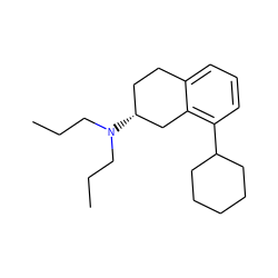 CCCN(CCC)[C@@H]1CCc2cccc(C3CCCCC3)c2C1 ZINC000028764815