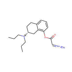 CCCN(CCC)[C@@H]1CCc2cccc(OC(=O)C=[N+]=[N-])c2C1 ZINC000028022896