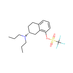 CCCN(CCC)[C@@H]1CCc2cccc(OS(=O)(=O)C(F)(F)F)c2C1 ZINC000036187759