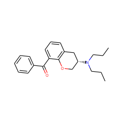 CCCN(CCC)[C@@H]1COc2c(cccc2C(=O)c2ccccc2)C1 ZINC000029343681