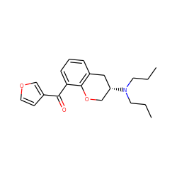 CCCN(CCC)[C@@H]1COc2c(cccc2C(=O)c2ccoc2)C1 ZINC000029334197