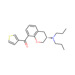 CCCN(CCC)[C@@H]1COc2c(cccc2C(=O)c2ccsc2)C1 ZINC000029336341